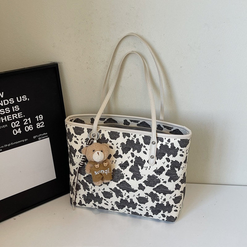 Free Shipping Designer Bag Women's New Autumn And Winter Printed Cow Mother Fashionable Leopard Print Single Shoulder Bag With Large Capacity