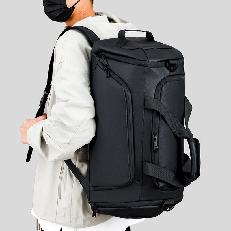 Large Capacity Men's Multifunctional Backpack for Business Travel, Crossbody Sports Training Gym Bag with Wet and Dry Separation