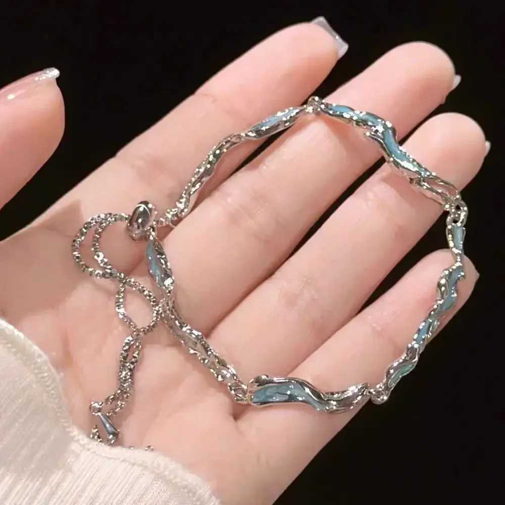New Arrival Shiny Pink Crystal Cherry Blossom Bracelets For Women Girls Sweet Moon Bow Flowers Zircon Bracelet Party Aesthetic Egirl Jewelry V250604