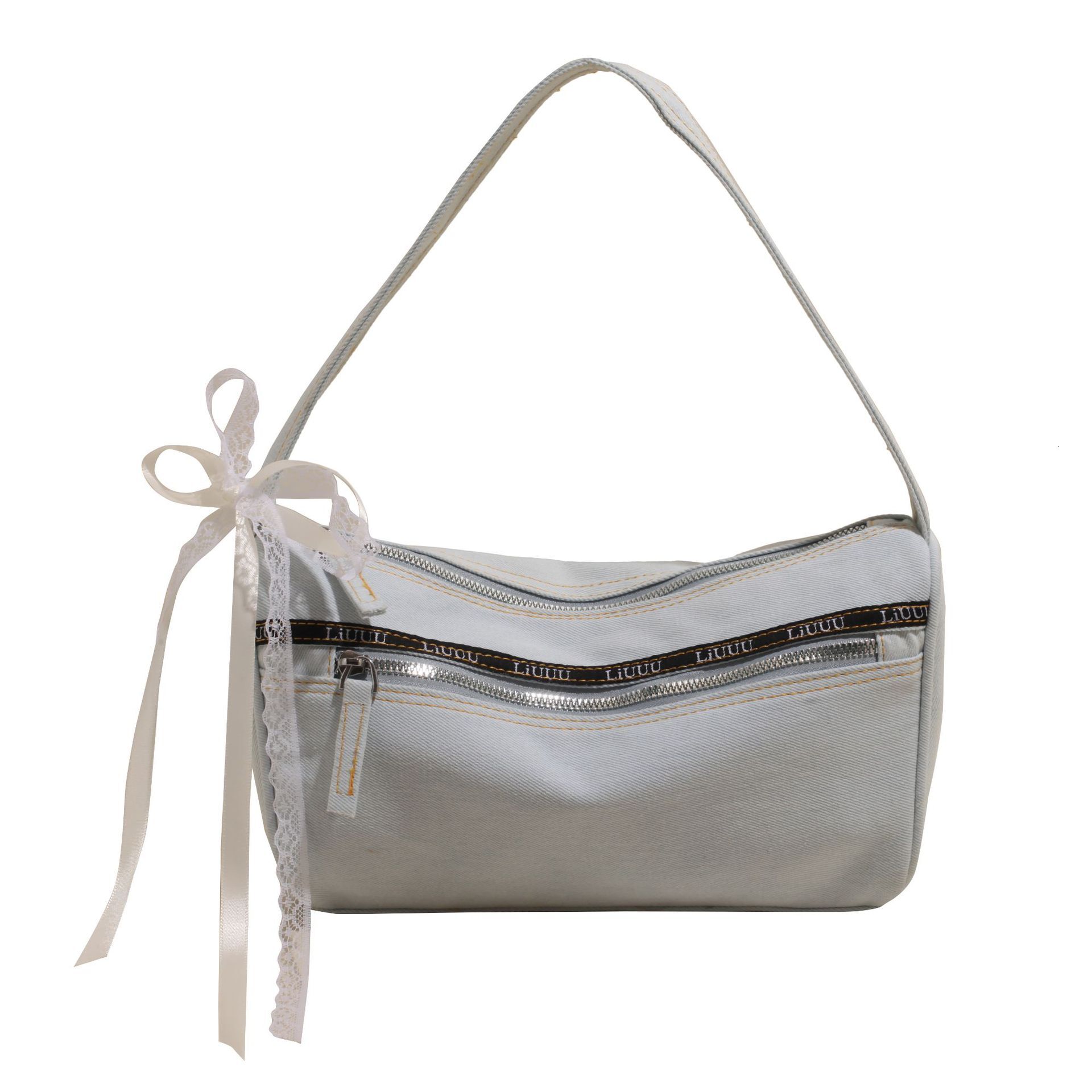 designer Niche High-End Denim Handheld Underarm Bag for Women 2025 New Retro Versatile Handbag Shoulder Underarm Bag