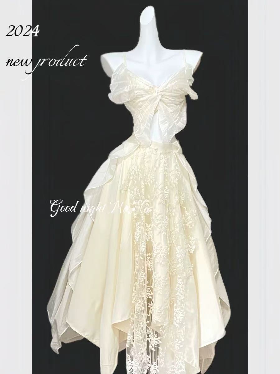 Heavy Industry Embroidered Lace Half length Skirt for Women's Summer New High Waist, Slim Look, Medium to Long Length Umbrella Skirt