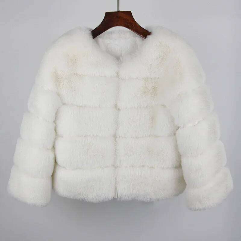 Women's Fashionable Winter Jacket New Style Fox Fur Faux Overcoat Warm Artificial Hair Coat From China Mainland