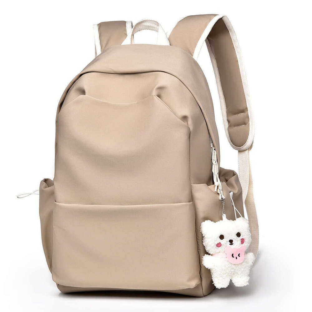 Quality Trendy Large Capacity Solid Color Student Backpack Women Korean Versatile College Style School Bag for Men
