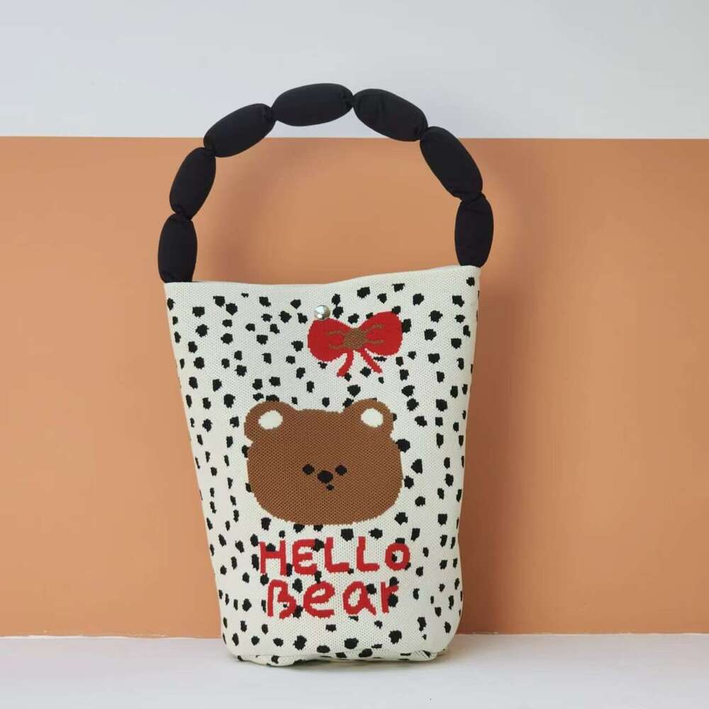 High-End Knitted Shoulder Stylish Versatile Handbag, Street Shopping Large Capacity Bag, Commuter Bucket Bag