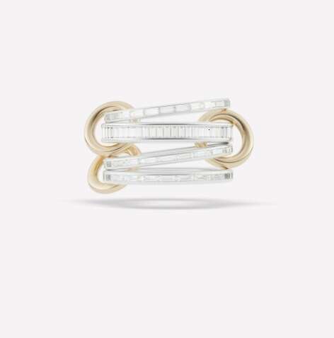 2025 Designer Ring For Women 3 Color 4 Links Stacked Rings Diamond Studded Crystal Luxury Jewelry Couple Holiday Gift