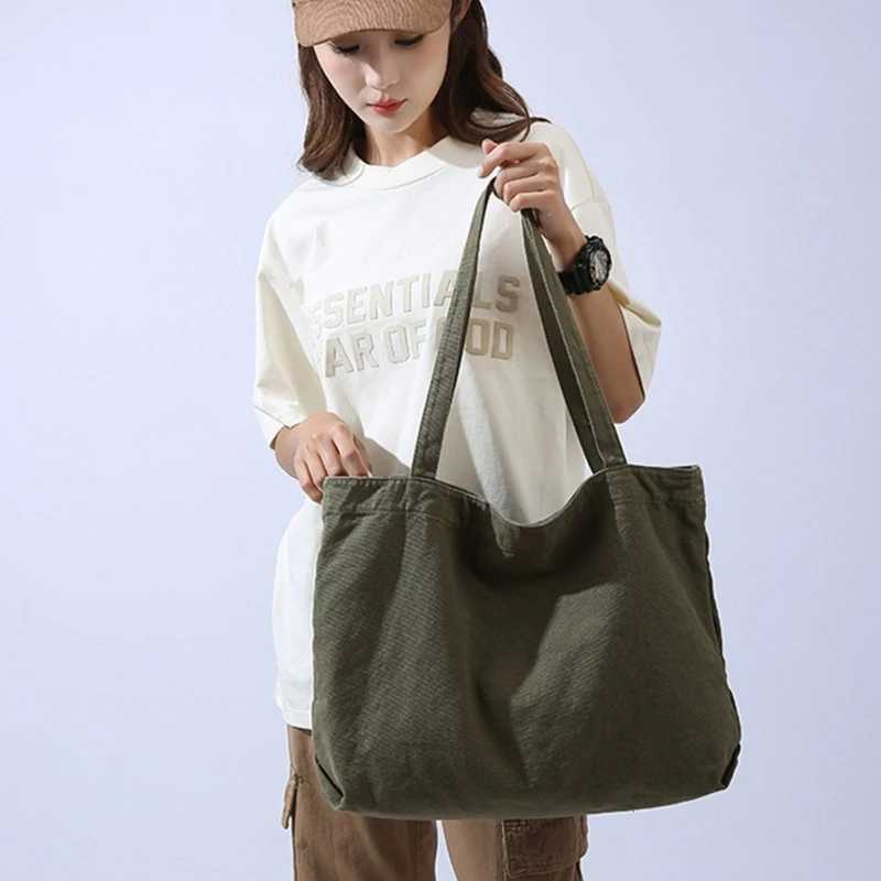 Shopping Shoulder Bag Large Capacity Women girl Versatile Canvas Tote Bag FAshion Casual Bag Shopper HandbagXJ250604