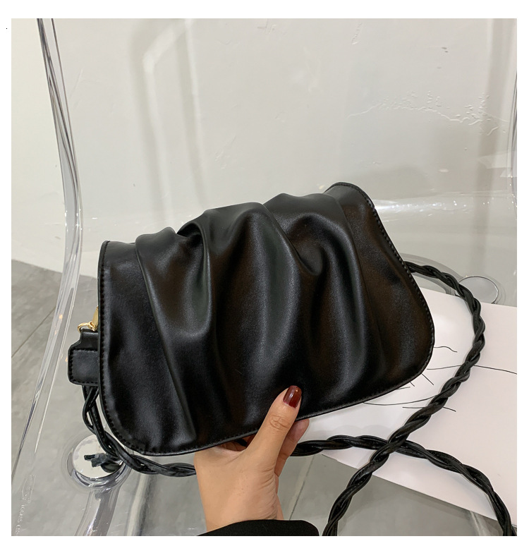 Women's cloud bag new fashionable fairy pleated armpit bag designer women's single shoulder fashionable women's crossbody bag