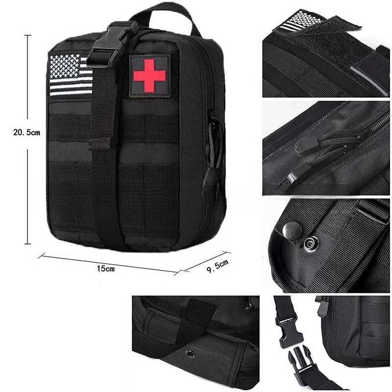 Outdoor Camouflage Tactical Backpack Emergency First Aid Kit Multi Functional Travel Waist Pack Accessory Pouch W250603