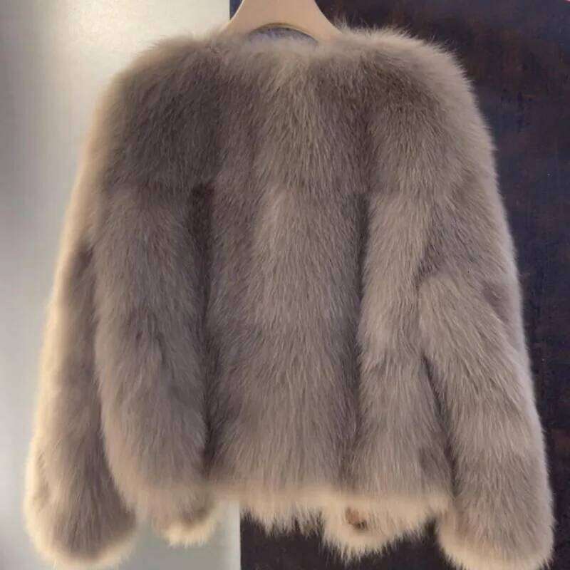 Formal Eco-Friendly Jackets Women Outwear 2025 Autumn Winter New Coat Female Fashion Loose Long-Sleeved Fur Jacket