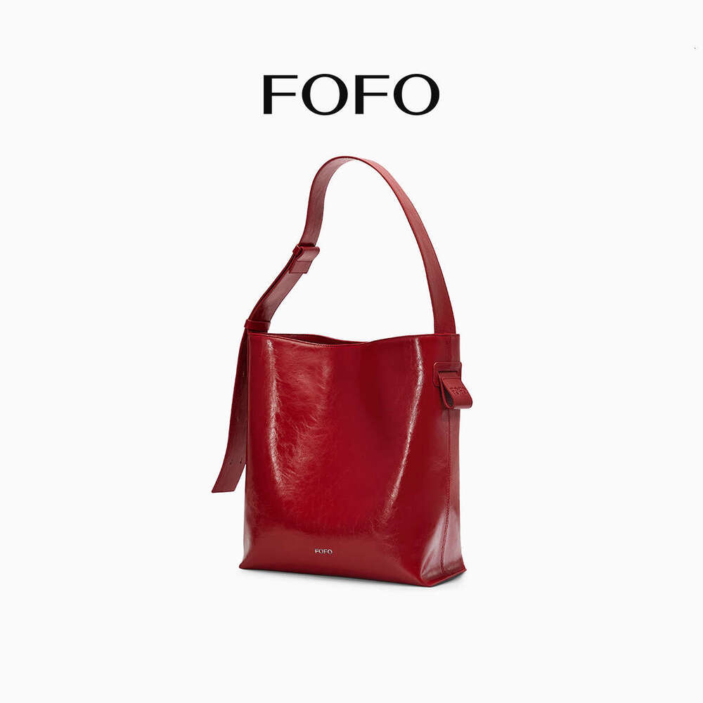 Women's Bags Designer FOFO Wandering Niche Designer Oil Wax Leather Versatile Commuter Large Capacity Cowhide Single Shoulder Crossbody Women