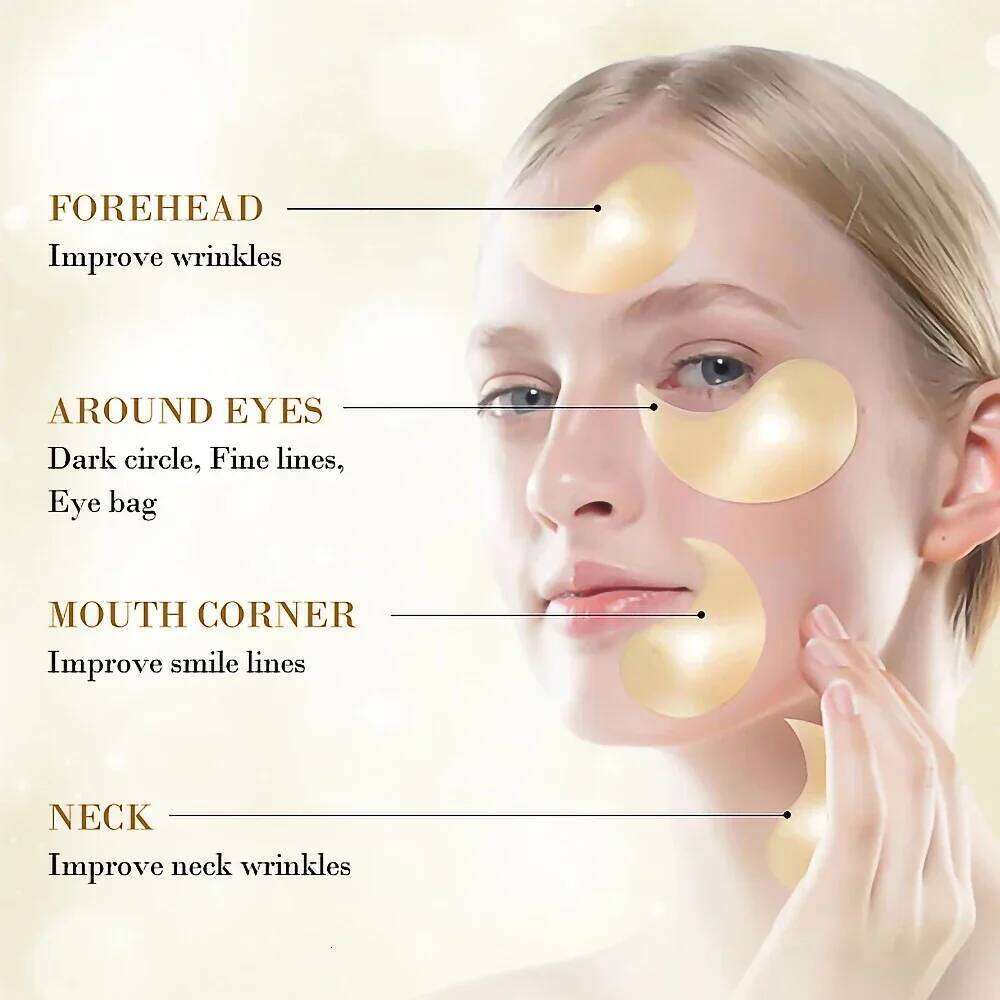 Wrinkles Skincare Products Gold Hyaluronic Acid Mask Remove Collagen Eye Patches Korean Face Care Product free shipping