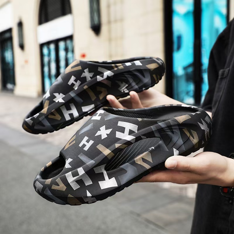 Sole Thick Patchwork Color Summer Sneaker Slippers Women Men Platform Slides Eva Unisex Sports Sandals Beach Shoes 9695