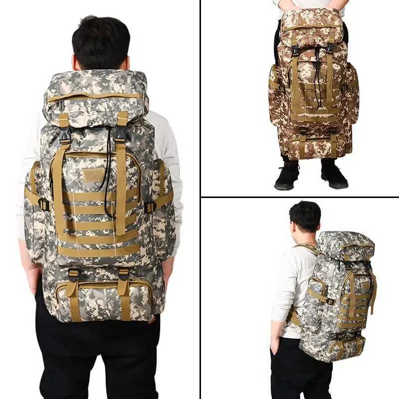 Outdoor Camouflage Backpack Men Large Capacity Waterproof Outdoor Military Backpack Travel Backpack for Men Hiking Bag W250603
