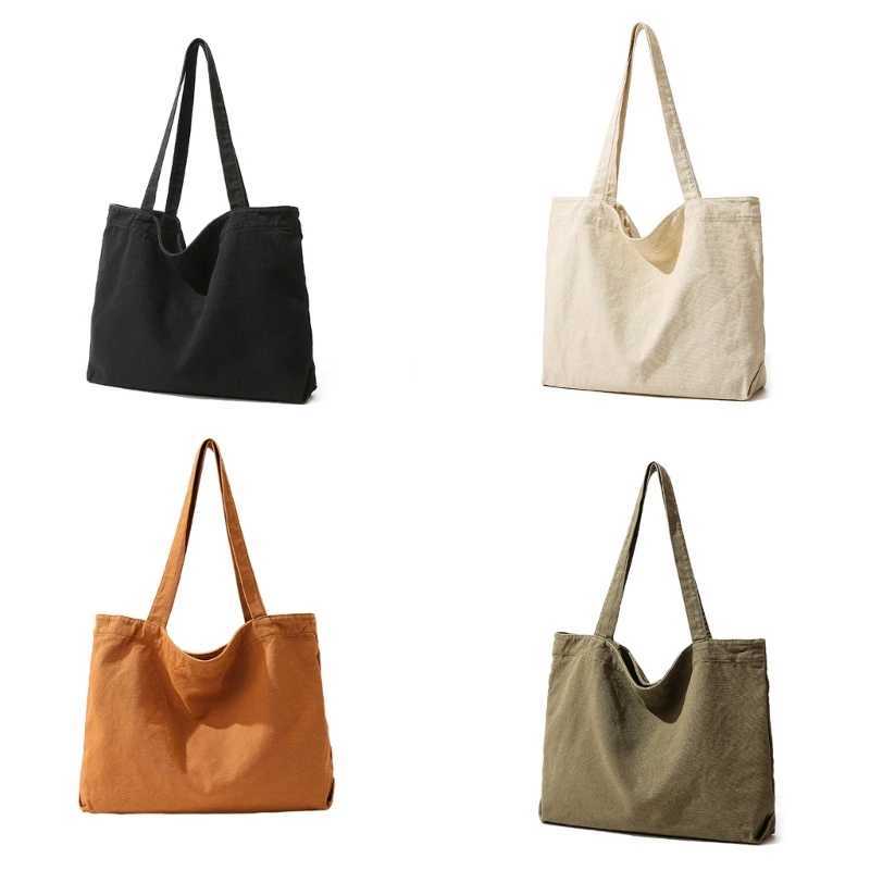 Shopping Shoulder Bag Large Capacity Women girl Versatile Canvas Tote Bag FAshion Casual Bag Shopper HandbagXJ250604
