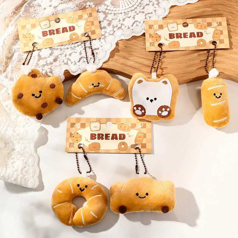 Cute Bread Plush Dolls Small Pendants Bags Pendants Backpacks Accessories Keychains Couple Dolls W250604
