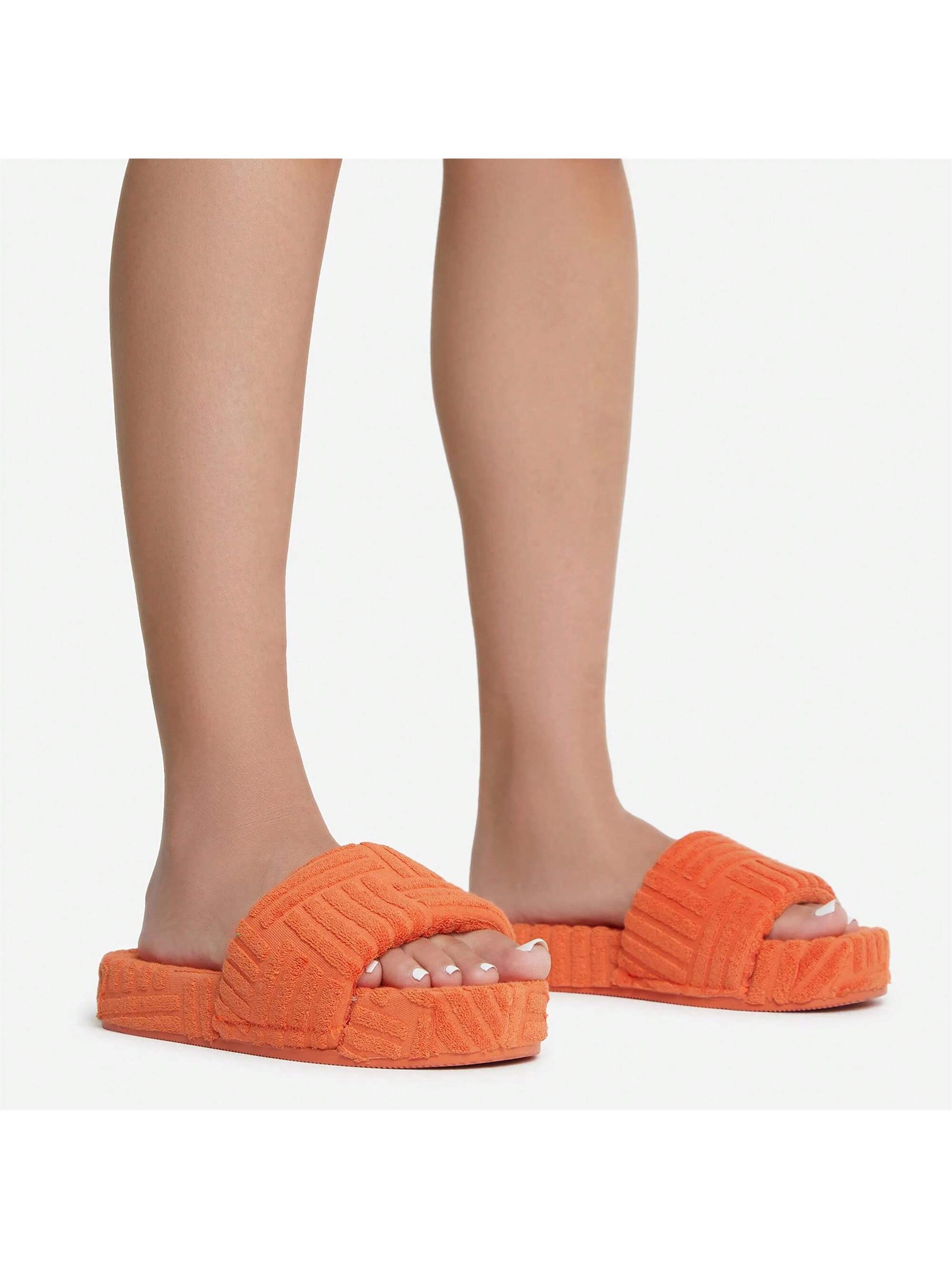 arqa womens fuzzy opentoe slippers soft comfy memory foam indoor house shoes