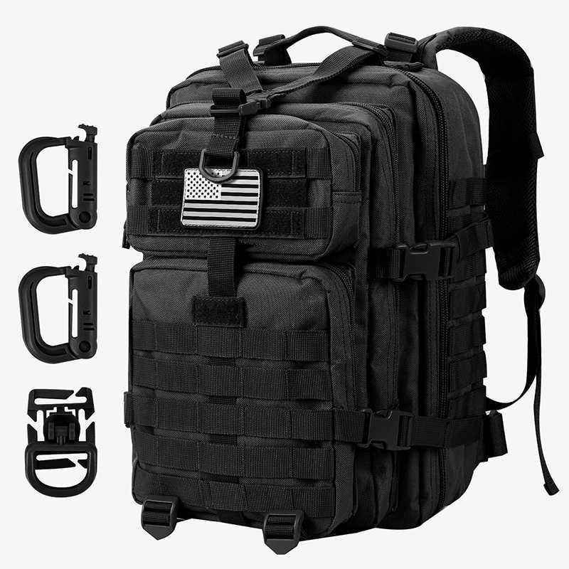Oulylan Mens Outdoor Sports Waterproof Backpack Hiking Bag Camping MOLLE Expansion Tactical Shoulder Backpack W250603