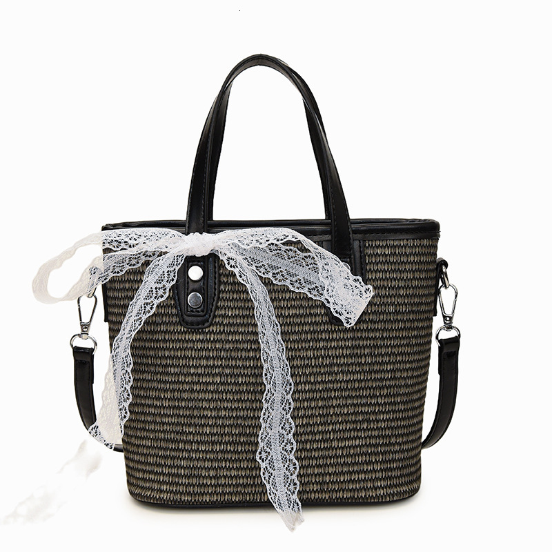 designer High-end Stylish Straw Woven Small Bag 2025 New Women's Bag Summer Trend Scarf Crossbody Bag Handheld Bucket Bag