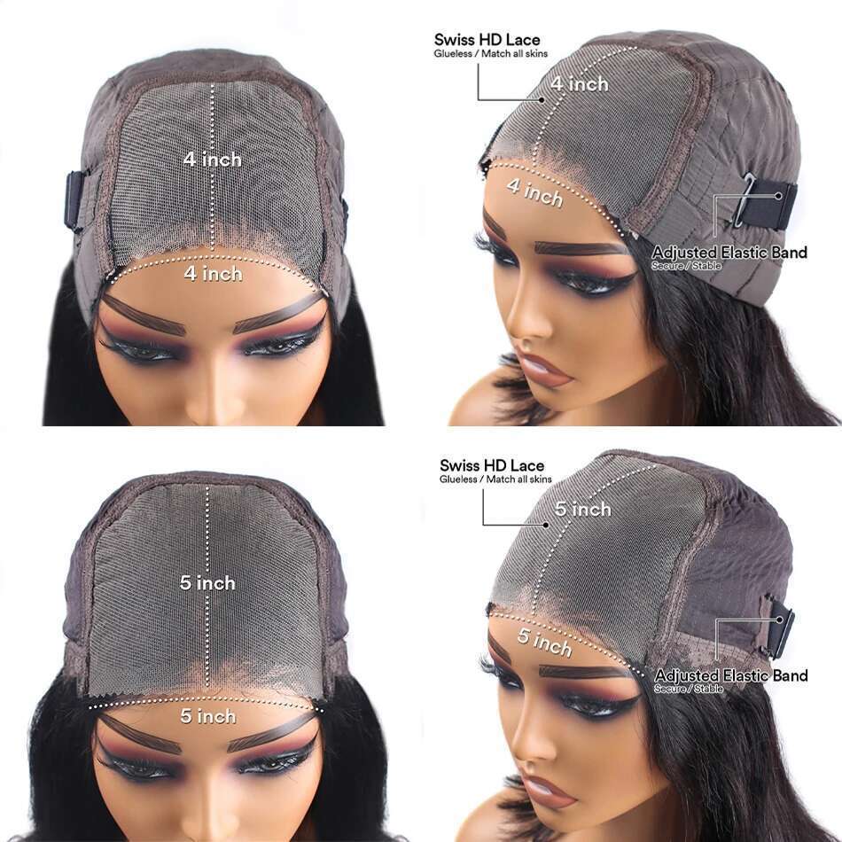 Deep Wave Ready To Pre-Cut Wear And Go Glueless Wigs Lace Front Human Hair Wig For Women