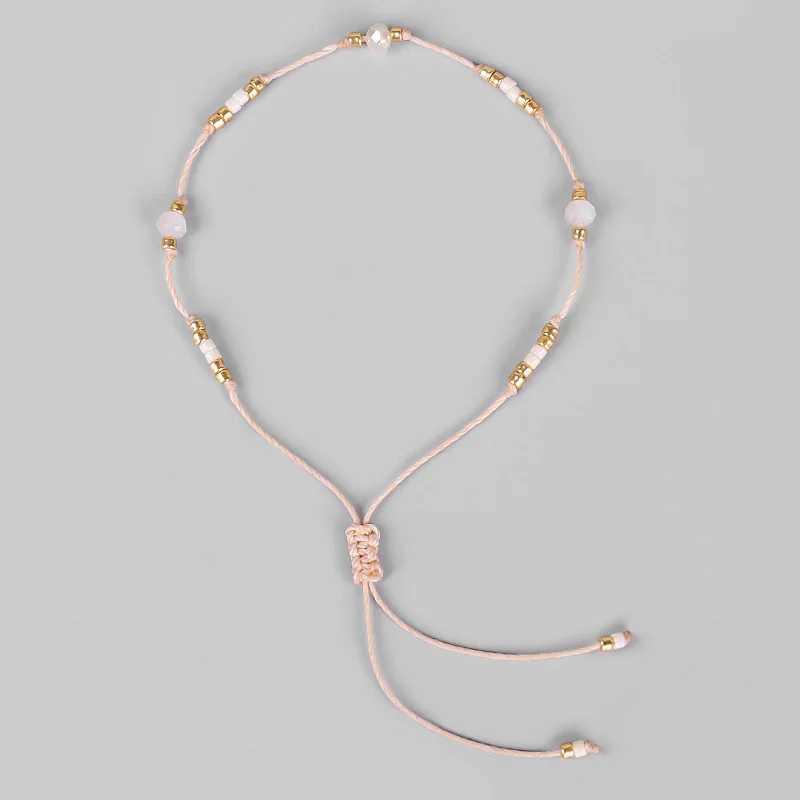 HI MAN Bohemian Colored Beads Wax Thread DIY Anklet Women Adjustable Summer Beach Casual Jewelry Accessories Girlfriend Gift W250604