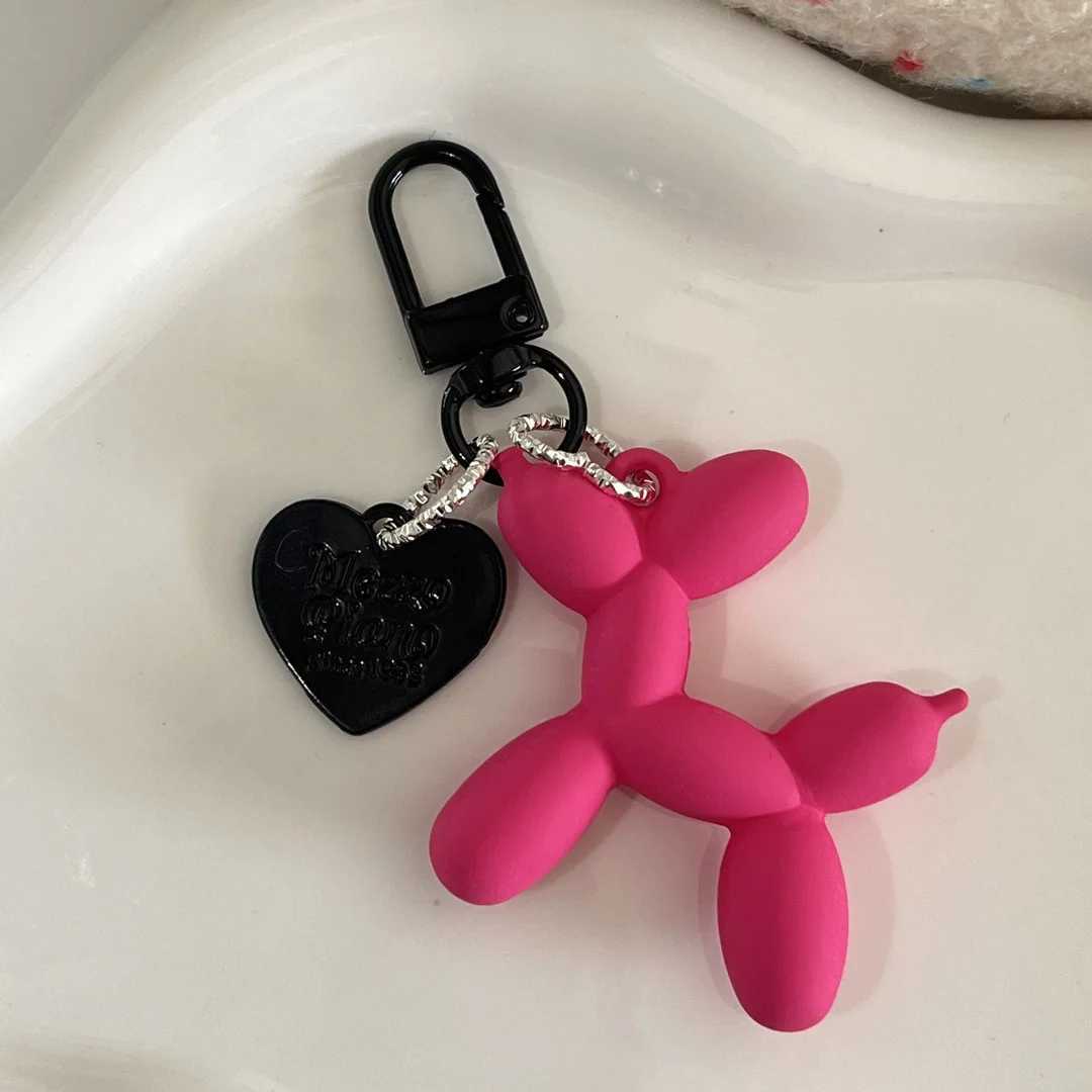 Cute Fashion Keychain Balloon Dog Keychains for Women Bag Pendant Charms Jewelry Girls Car Key Chain Decoration Accessories W250604