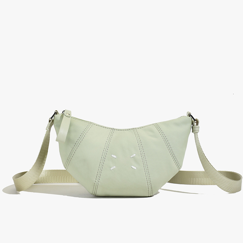 designer Canvas Lazy Style Croissant Bag for Women 2025 New Fashion High-Quality Niche Design Single Shoulder Crossbody Dumpling Bag