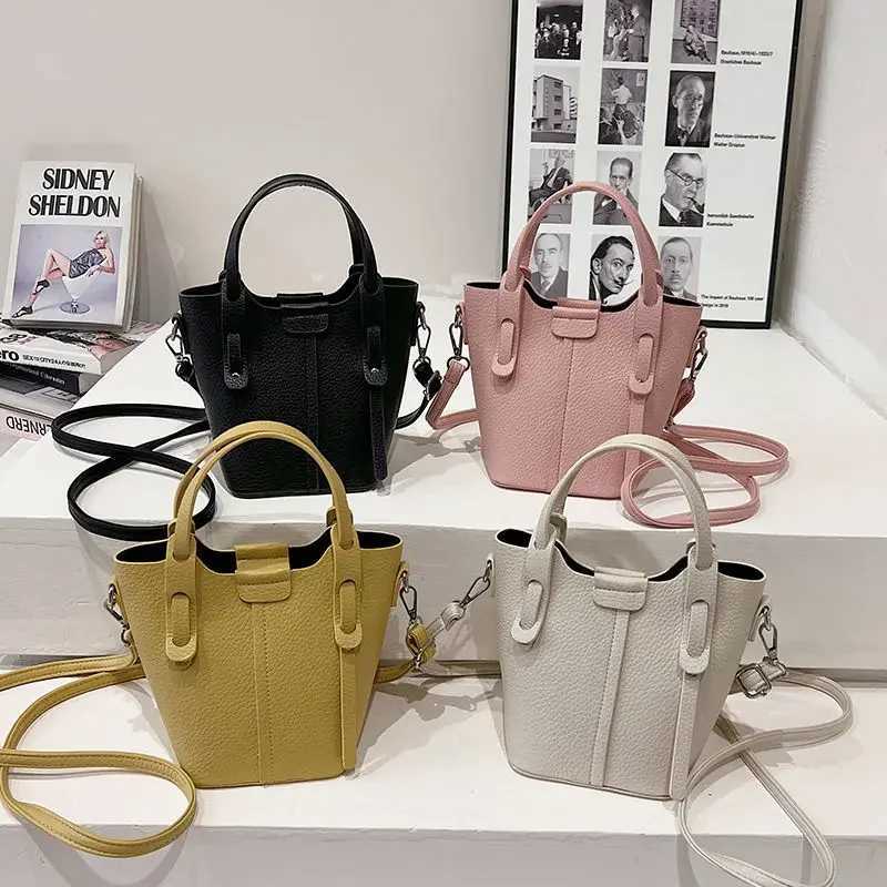 Soft Leather Bucket Small Bag for Women 2025 New Senior Ins Fashion Single Shoulder Crossbody Bag Casual All-Match Handbag XJ250604