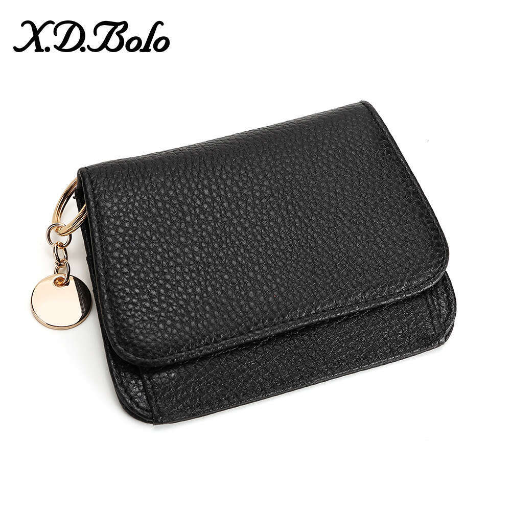 Korean Style Women's Wallet Genuine Leather Short INS Cowhide RFID High-end Card Holder Zipper Coin Purse