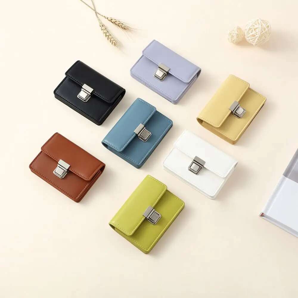 Fashion PU Leather Women Wallets Large Capacity Portable Money Bag Solid Color Small Coin Purse Female