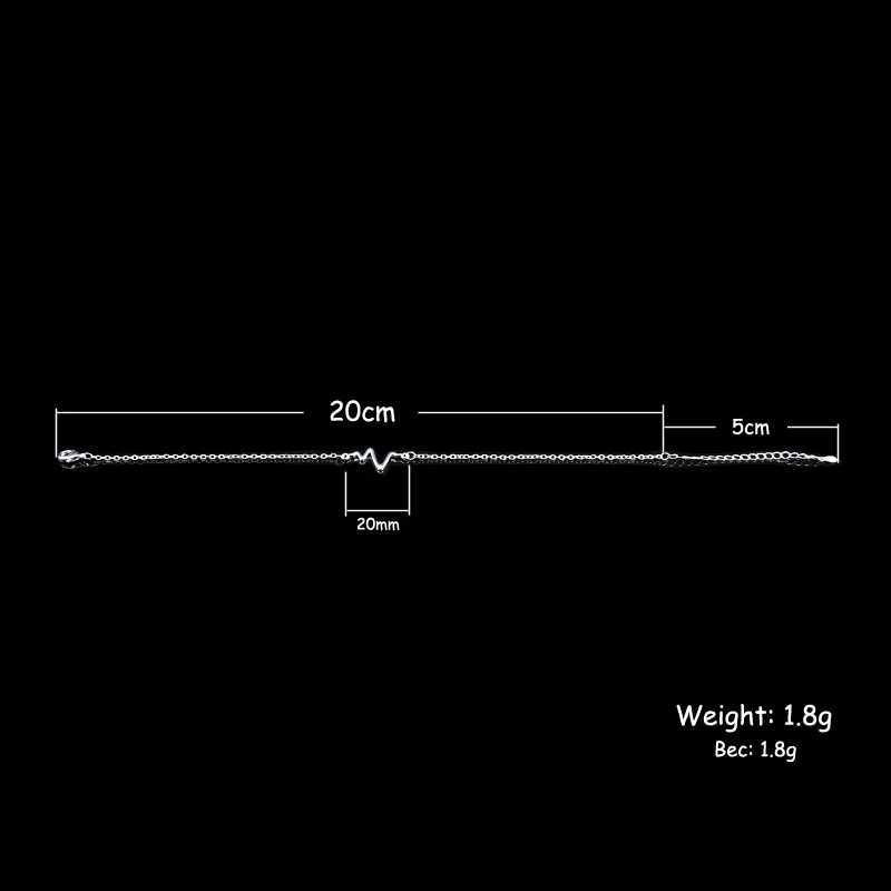 New Sexy Beach Lightning Pendant Anklet 925 Sterling Silver Simple Waves Anklets Bracelets For Fashion Women Foot Chain Jewelry W250604