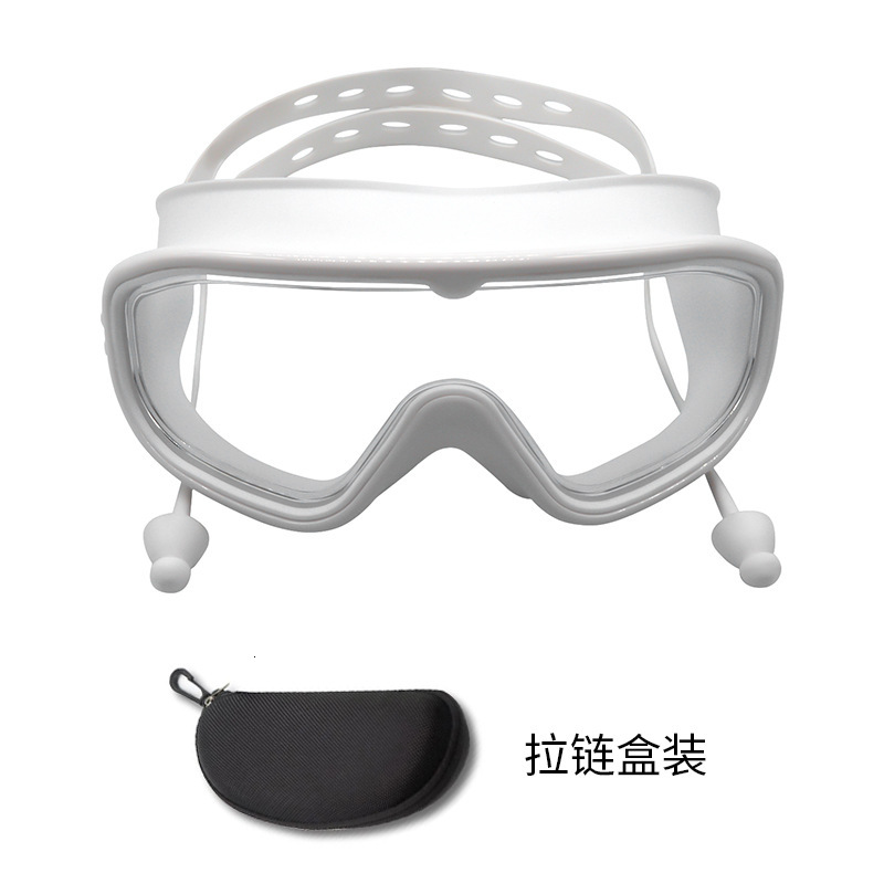 Set Waterproof for Adults Large Frame Universal Prescription Swimming Goggles Anti-Fog HD