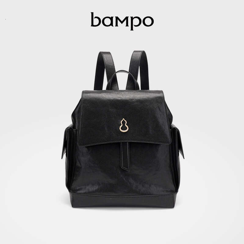 Women's Bags Designer BAMPO Banpo Tile Eaves First Layer Cowhide Backpack For Women New Large Capacity Vegetable Tanned Leather Double Shoulder B
