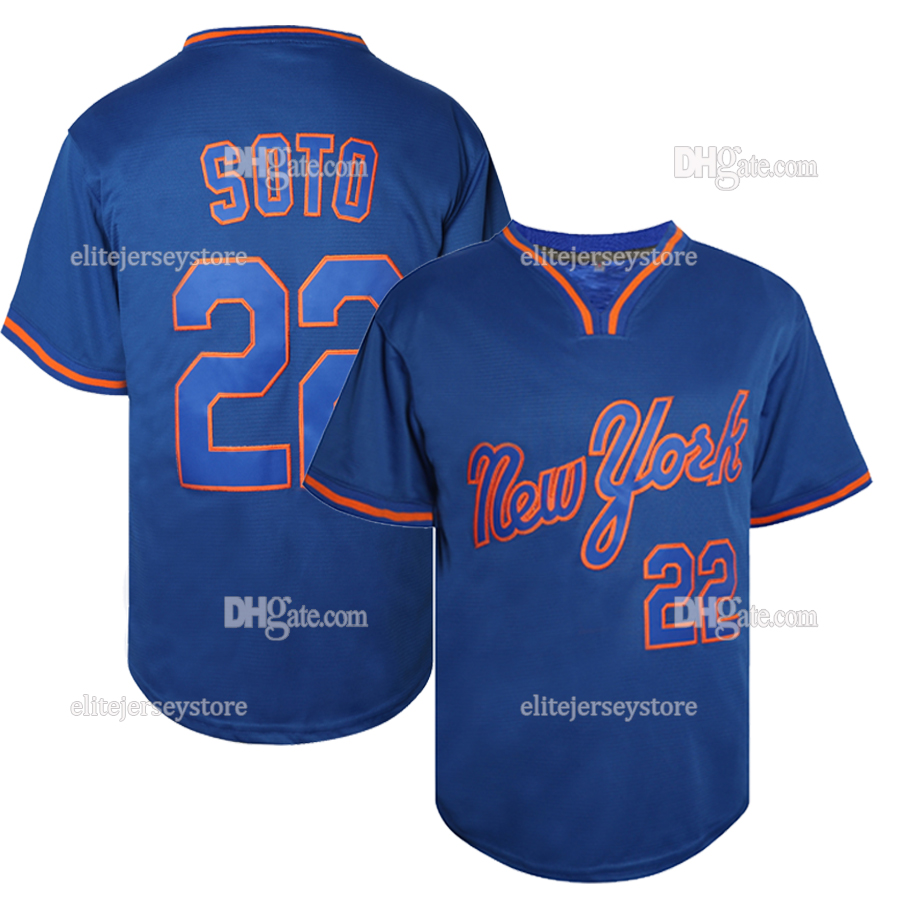 Personalized Custom Baseball Jersey Juan Soto GRIMACE Patch Baseball Jersey Lindor Alonso Nimmo Marte Vientos Mcneil Baty Alvarez Diaz Embroidered