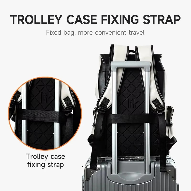 High Quality Leather Backpack Men Business Laptop Backpack 15.6inch Casual Travel Waterproof Backpack Mochilas For Teenagers 250530