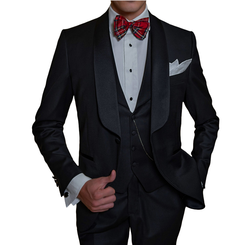 Slim Fit Men Suits for Wedding Prom Groom Tuxedo Single Breasted Blazer with Vest Pants Formal Male Style Suit Sets 3 Pieces
