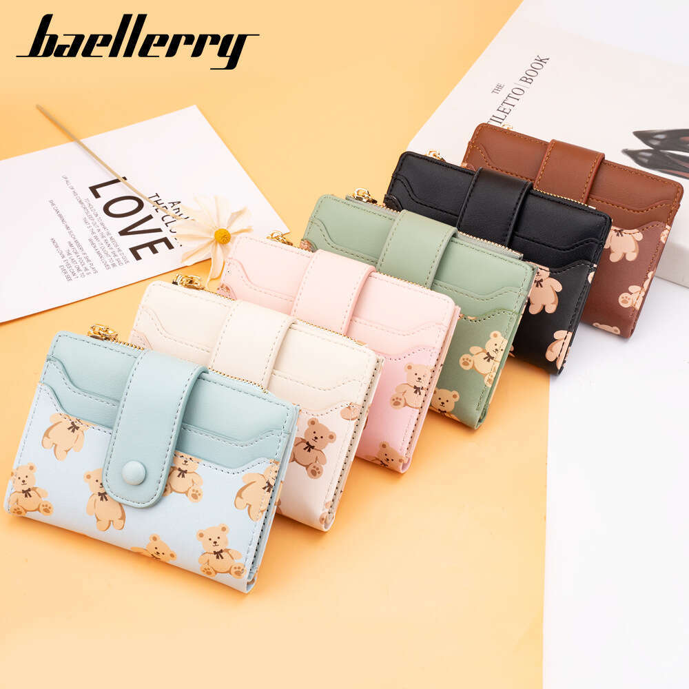 Women's Wallet Short New Baellerry Fashion Animal Print Thin Zipper Coin Purse Card Holder