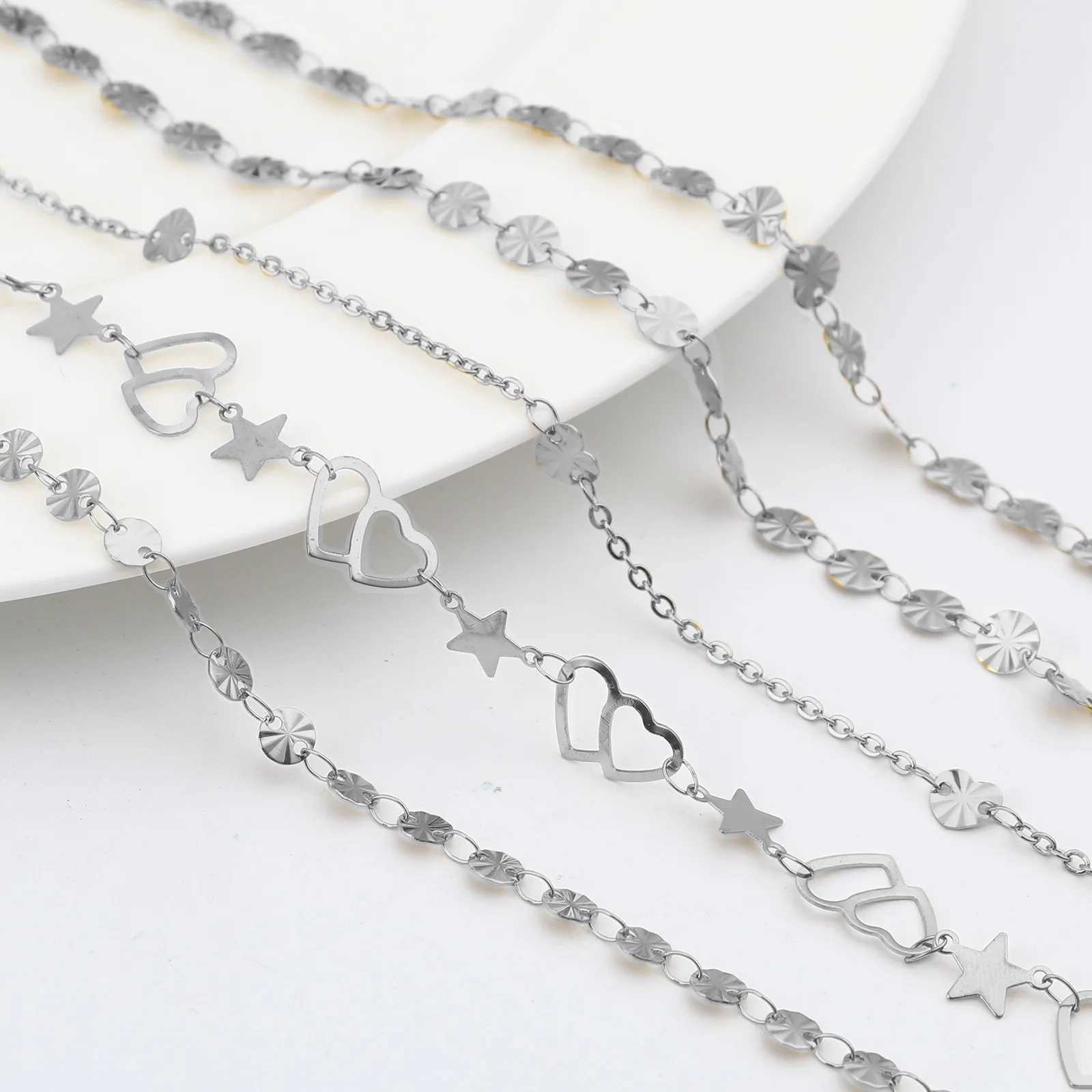 Silver Color Stainless Steel Anklet For Women Metal Chain Anklets Bracelet on the leg Summer Beach Jewelry 2021 Trend 1 Piece W250604