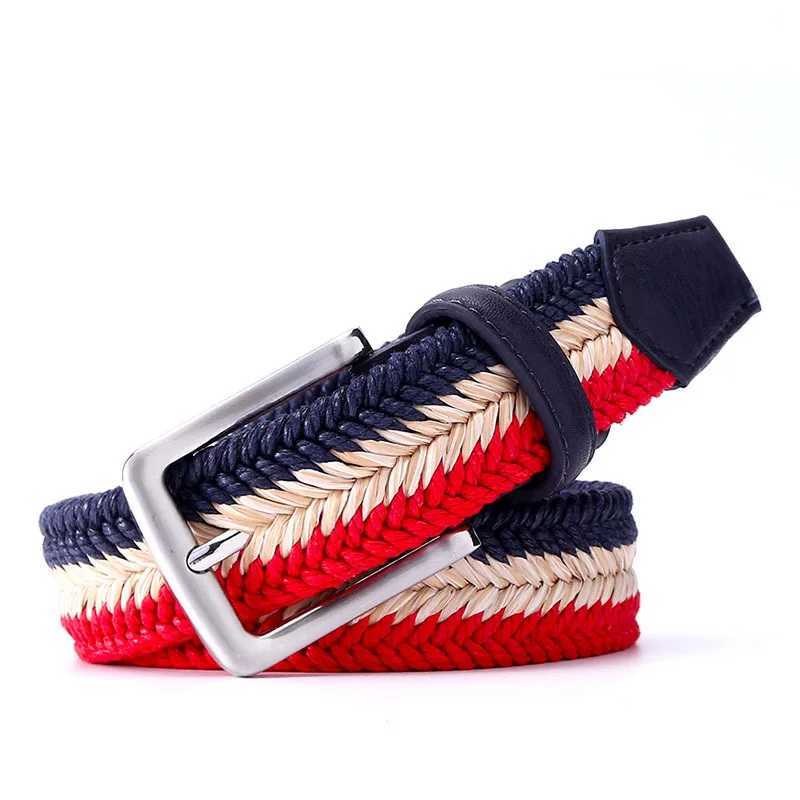 100- 130cm Hand woven Extended Men Belt Stock Fishbone Pattern Woven Wax Rope Straw Mixed Women Leisure Canvas Wholesale W250604