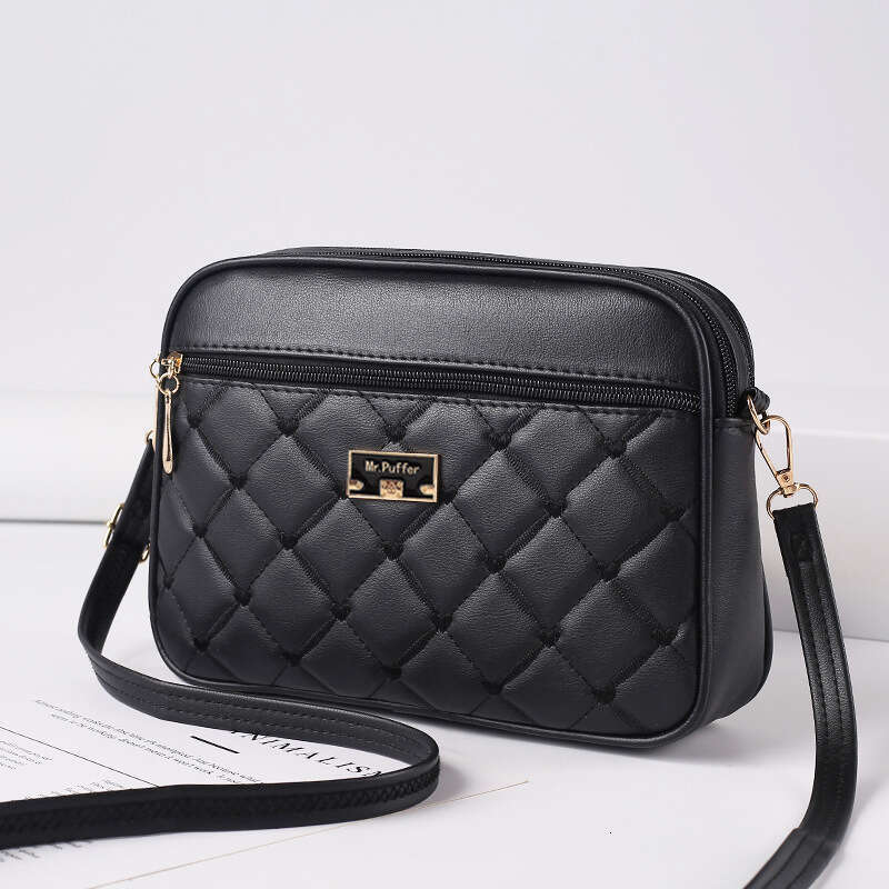 Trendy Diagonal PU Crossbody Versatile Women's Single Shoulder Small Square Bag 2025 New Casual Fashion Trend Clothing