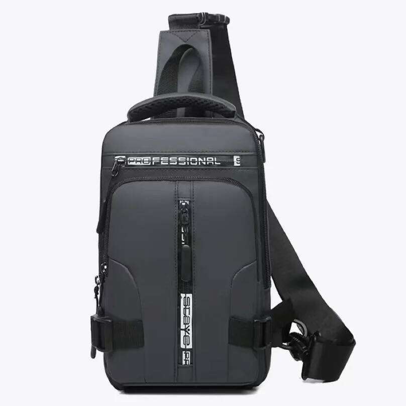 KISMIS Men's Multifunction Messenger Bag Shoulder Cloth Chest Bags Crossbody Casual Man USB Charging Handbag