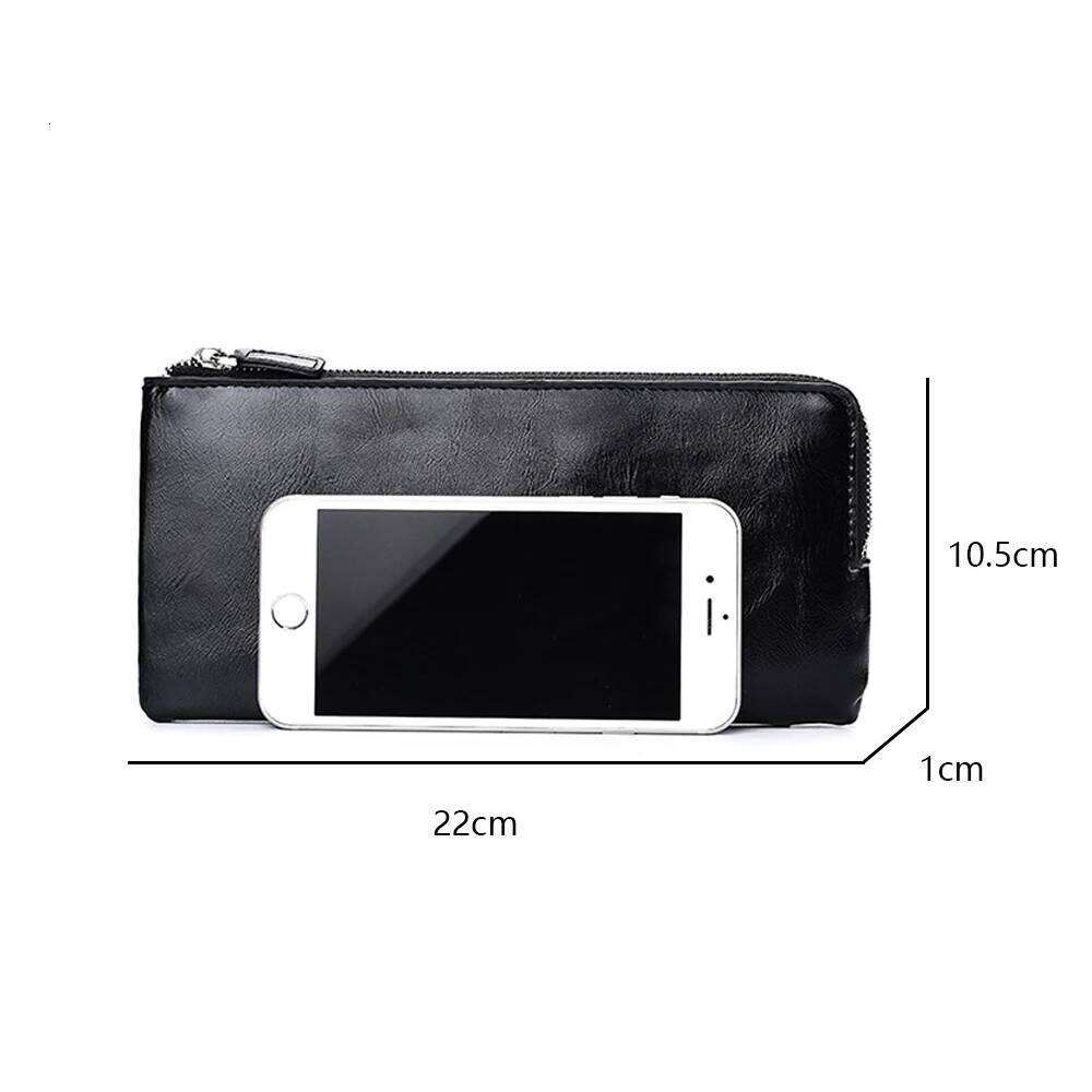 Men Wallets Classic Long Style Card Holder Male Purse Quality Zipper Large Capacity Big for cellphone Brand Wallet For Me