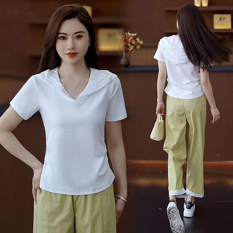 LUWD170 short-sleeved sweatshirt women's fashion casual sports jacket 2025 summer thin Korean version small