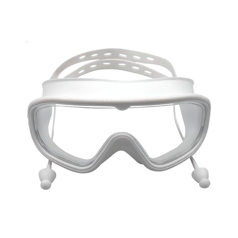 Large Frame Swim Goggles Waterproof Anti-Fog HD Non-Tightening Children Adult Diving Glasses Swimming Cap Set with Nose Clip