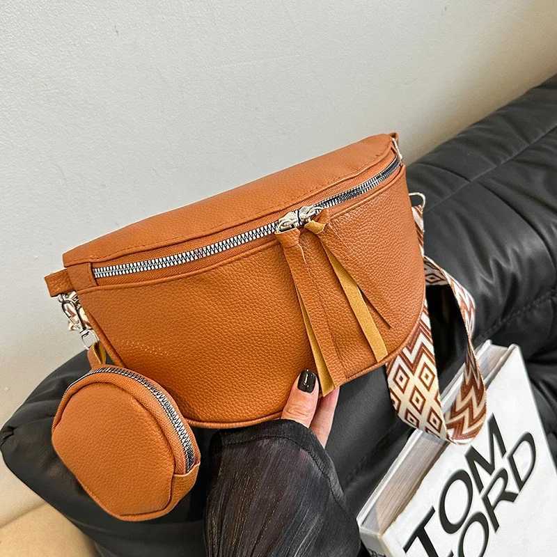 Small Semicircle Saddle Shoulder Crossbody Bags For Women Pu Leather Waist Bag Anti Theft Casual Chest Bag Fashion Belt Bag W250604