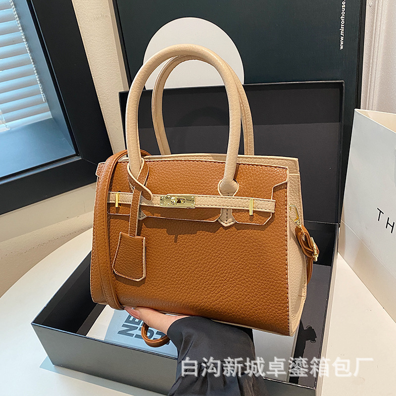 Designer Bag Fashion Ladies Handbag Leather Versatile Blue Large Zipper Rhombus Outdoor Leisure Spacious Tote