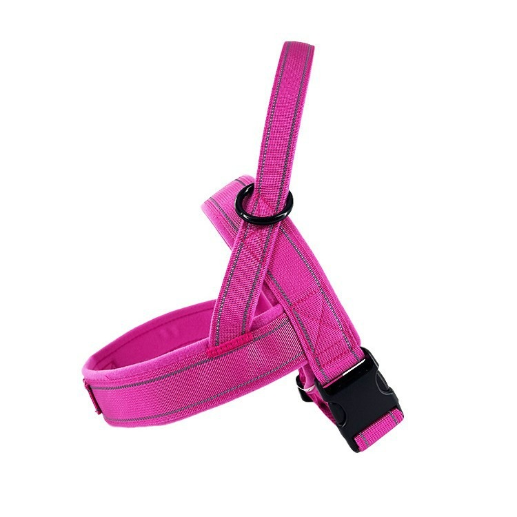 Reflective No Pull Dog Harness Vest for Medium Large Dogs, Adjustable Nylon Pet Harness with Front and Back Leash Clips