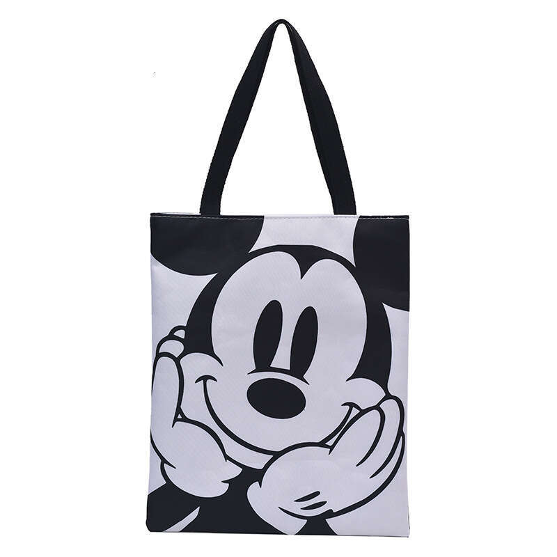 Casual Large Capacity Tote for Women Summer New Cartoon Canvas Travel Commuter Shoulder Bag