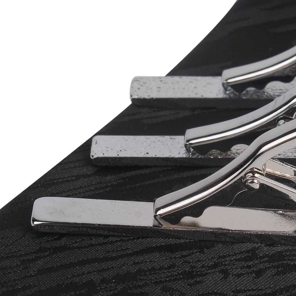 New Silvery Tie Clip For Men Classic Meter Tie Clips Alloy Tie Bar Quality Enamel Tie Collar Pin Crystal Business Corbata W250604