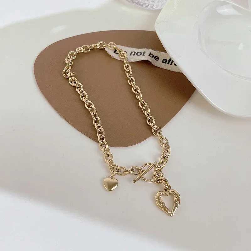 Accessories for Women Love Heart Buckle Necklace for Women Temperament Clavicle Chain Wedding Party Jewelry Gift Collares XJ250604