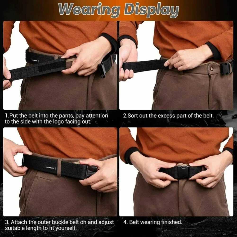 Tactical Belt Military Style Quick Release Buckle Belt Nylon Waist Belts Adjustable Army Belts Police Utility Belt for Men W250604